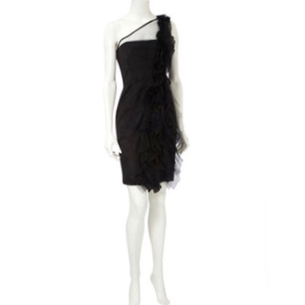 Karen Millen One Shoulder Ruffle Dress